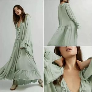 Free People Sweet Darlin Maxi Dress Minted Jade